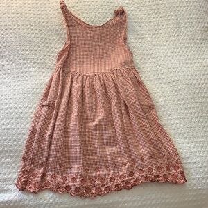 Rylee + Cru Pink Checkered Dress